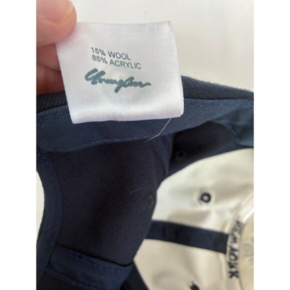 Vintage 90s New York Yankees Baseball Hat Blue Adjustable Cap G.C.C. - Picture 6 of 8